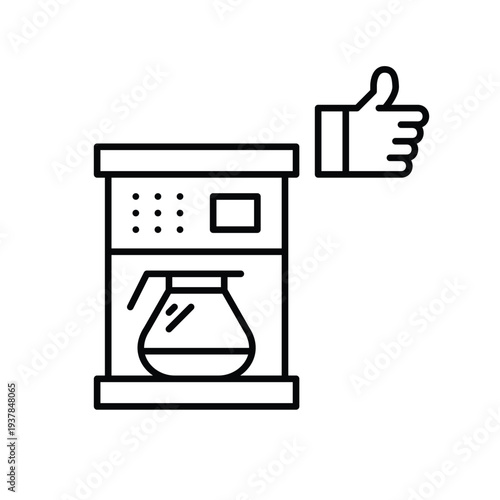 Coffee maker and like. Favorite brews. Pixel perfect, editable stroke vector icon