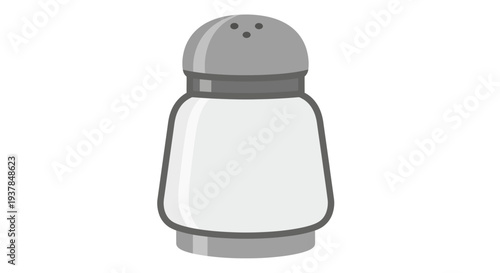 Salt Shaker Vector Illustration, Flat Design, Kitchenware Icon for Culinary Projects