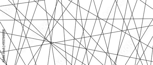 Straight random chaotic geometric lines form striking abstract vector pattern with irregular angles chaotic arrangement create bold monochrome texture creative contemporary illustration background.