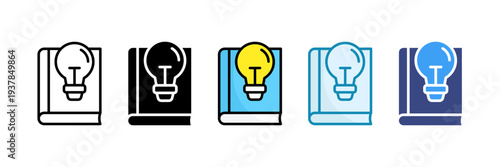 Knowledge Base Icon Set Multiple Style Collection