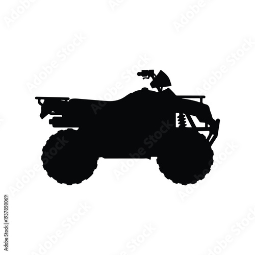 Off Road Quad Bike Black Silhouette Icon