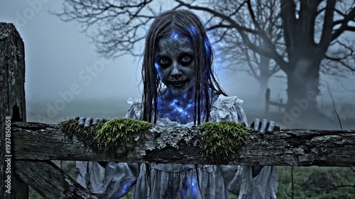 ghost girl at night