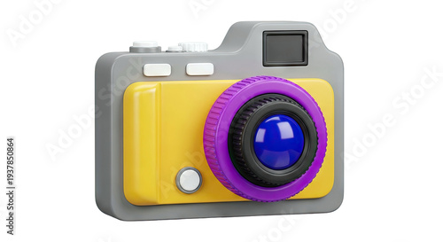 3D Illustration of a Toy Camera