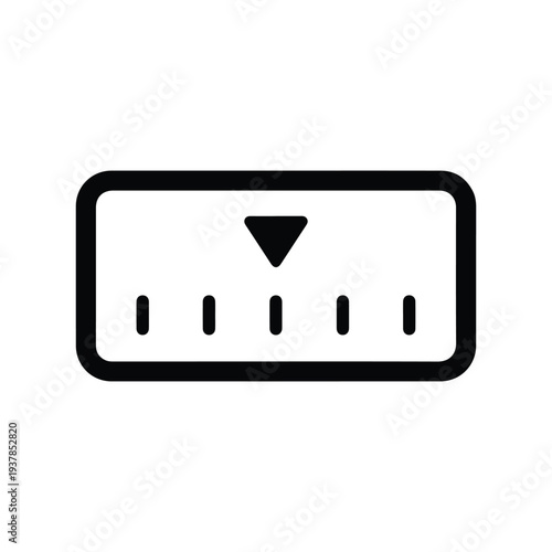 UV Index Meter Scale Black Silhouette Icon