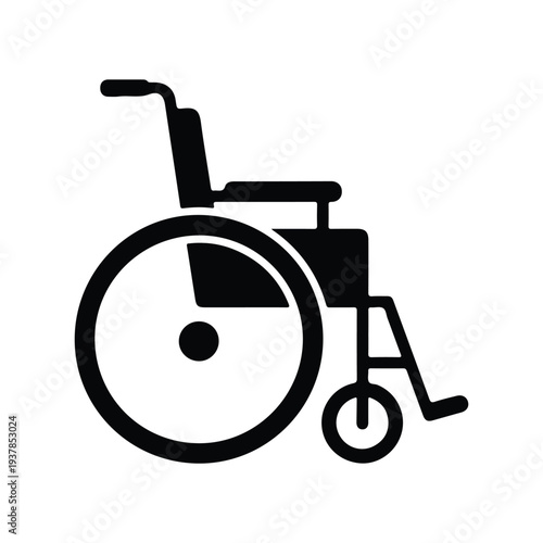 Wheelchair Accessibility Black Silhouette Vector Icon