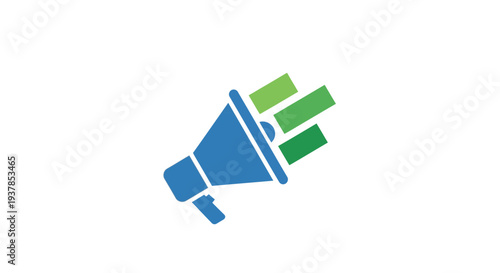 Megaphone Icon Communication Symbol Blue.