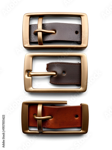 Belt Buckle Set Isolated on Transparent Background