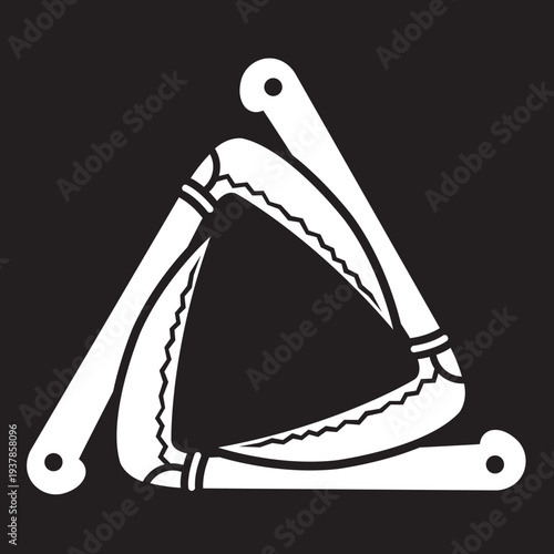 日本の伝統的な器物紋の家紋「鎌紋」のイラストベクターデータです