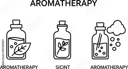 Aromatherapy essential oil bottles and uses