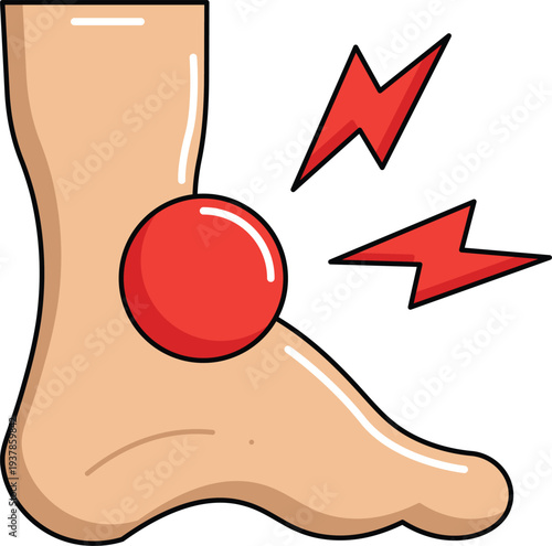design Ankle Sore illustration icon