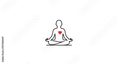 Person meditating in lotus position.