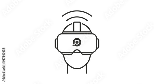 Person Wearing Virtual Reality Headset.