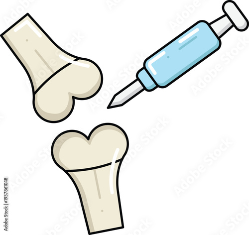 design Joint Injection illustration icon