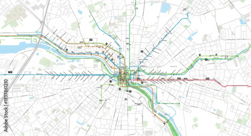 City Map with Roads and Intersections.