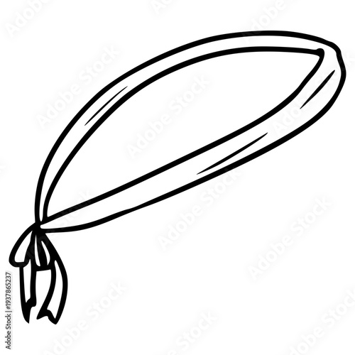 bandanna illustration hand drawn outline vector