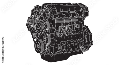 Fire Truck Blueprint – Emergency Rescue Vehicle CAD Technical Drawing