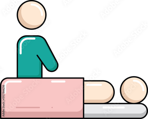 design Massage, people illustration ico
