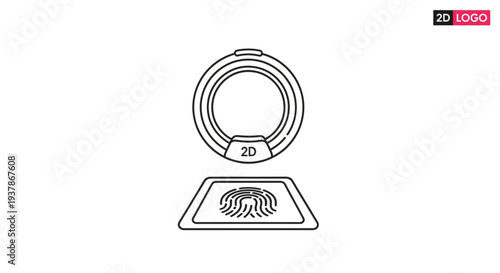 Simple Line Drawing of Coin and Tray.