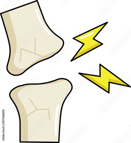 design  joint injury illustration icon