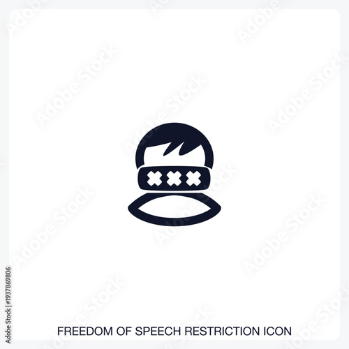 Freedom of Speech Restriction Icon
