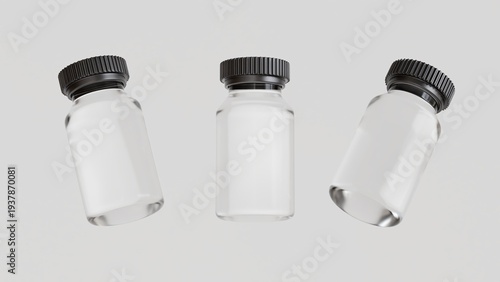 Wallpaper Mural 3D Drug bottles Mock up isolate on White Background, Clean and Clear object. Realistic mock up for product presentation  Torontodigital.ca