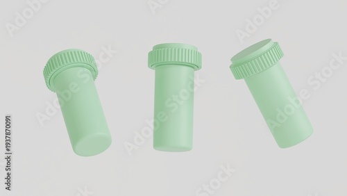 Wallpaper Mural 3D Drug bottles Mock up isolate on White Background, Clean and Clear object. Realistic mock up for product presentation  Torontodigital.ca