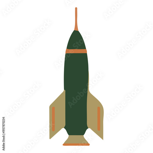 Retro Rocket Illustration