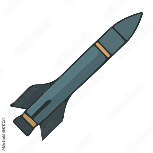 Cartoon Missile Illustration
