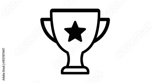 Trophy Cup with Star Symbol.