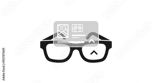 Virtual Reality Glasses with Digital Display.