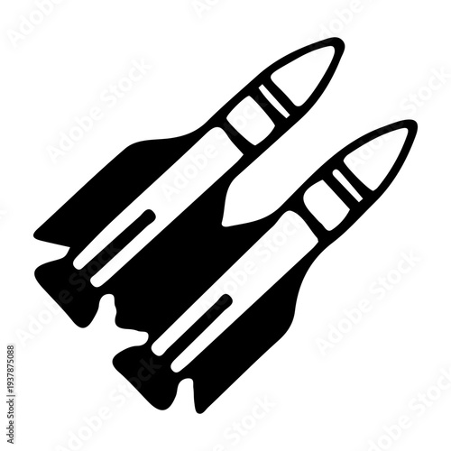 Two Rockets Launch Icon