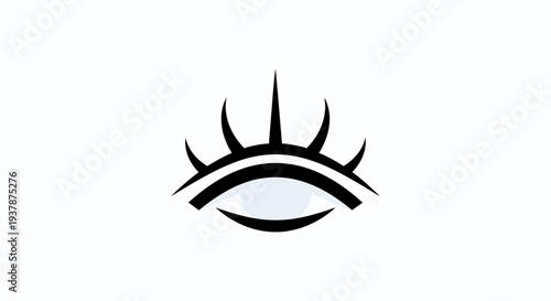 Stylized Eye Graphic with Eyelashes.