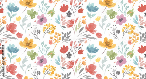 Soft watercolor floral illustration with a dreamy and elegant feel