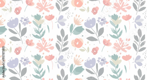 Minimalist flower design with clean lines and subtle color blending