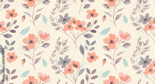 Gentle floral motif with a soothing and balanced visual composition