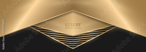 Glossy gold chevron design for display. Sophisticated gold chevrons forming modern background scene. Luxurious metallic gold chevron pattern suitable for websites and product presentations