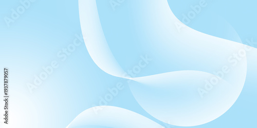Abstract light blue and white background featuring soft, flowing curved waves. Elegant silk or liquid texture with smooth gradients perfect for modern technology healthcare or corporate design