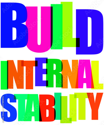 Photos Build internal stability text on transparent background