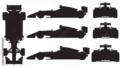 Race Car Blueprint – Formula Racing Vehicle CAD Technical Drawing