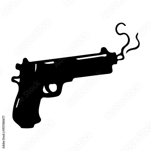 Smoking Gun Silhouette Icon