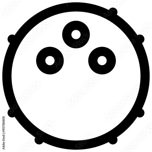 Coconut. Editable stroke vector icon.