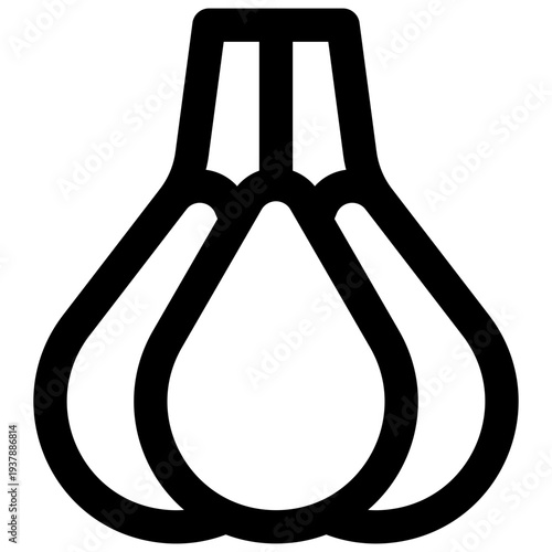 Garlic. Editable stroke vector icon.
