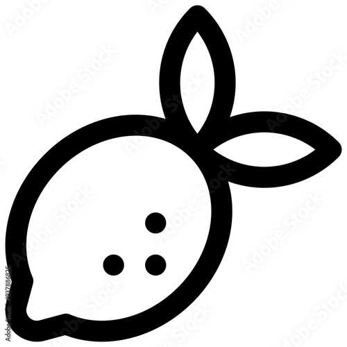 Lemon. Editable stroke vector icon.
