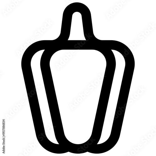 Pepper. Editable stroke vector icon.