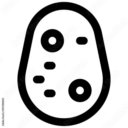 Potato. Editable stroke vector icon.