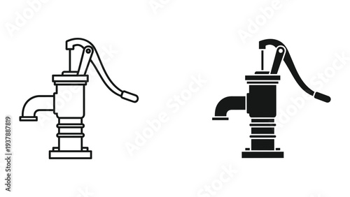 Water Pump Industrial Vintage Tool Commercial Graphic
