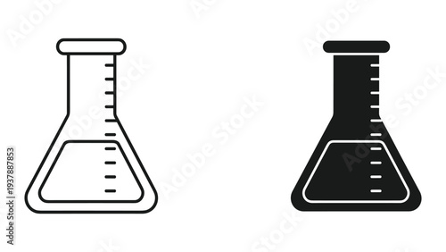 Laboratory Flask Icon Science Research Equipment