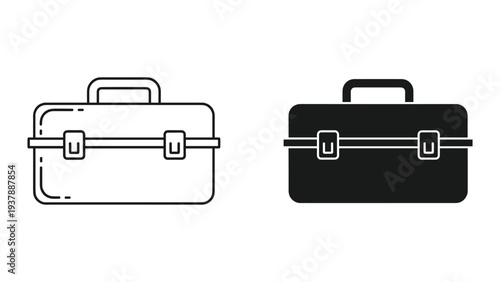 Briefcase Icon Comparison Vector Business