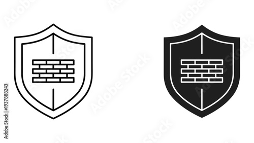 Shield Firewall Icon Security Protection