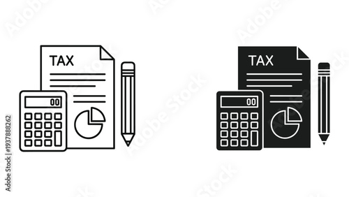 Tax Calculator Document Pencil Financial Planning